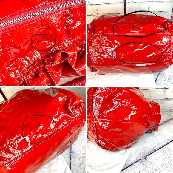 Christian Louboutin red patent leather shoulder bag - Picture 15 of 16
